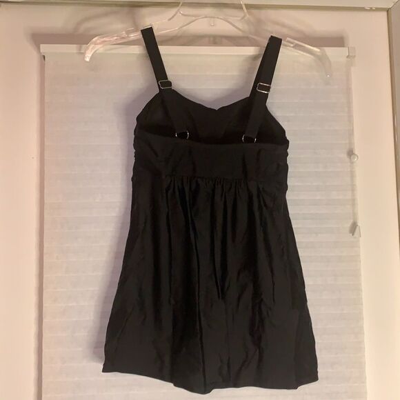 Black Padded Tankini Swim Top Small - Picture 3 of 5
